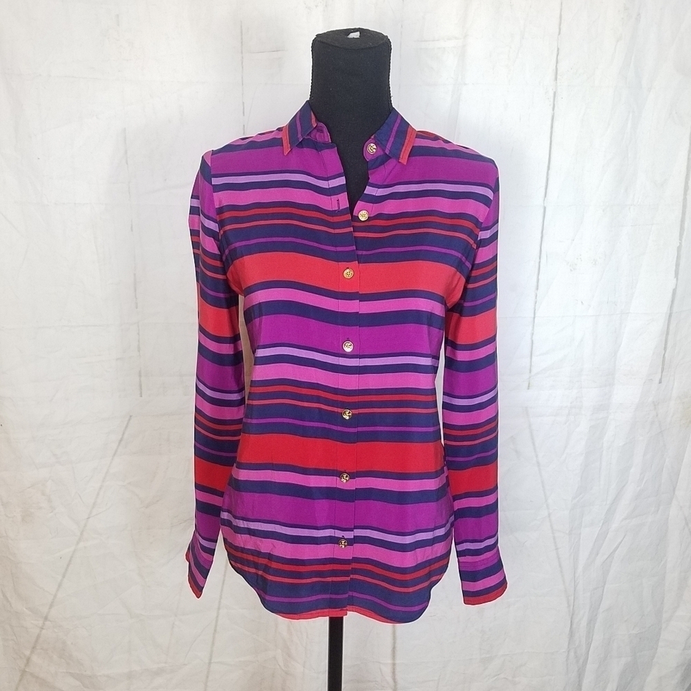 C. Wonder Purple and Red Striped Button Down Shirt
